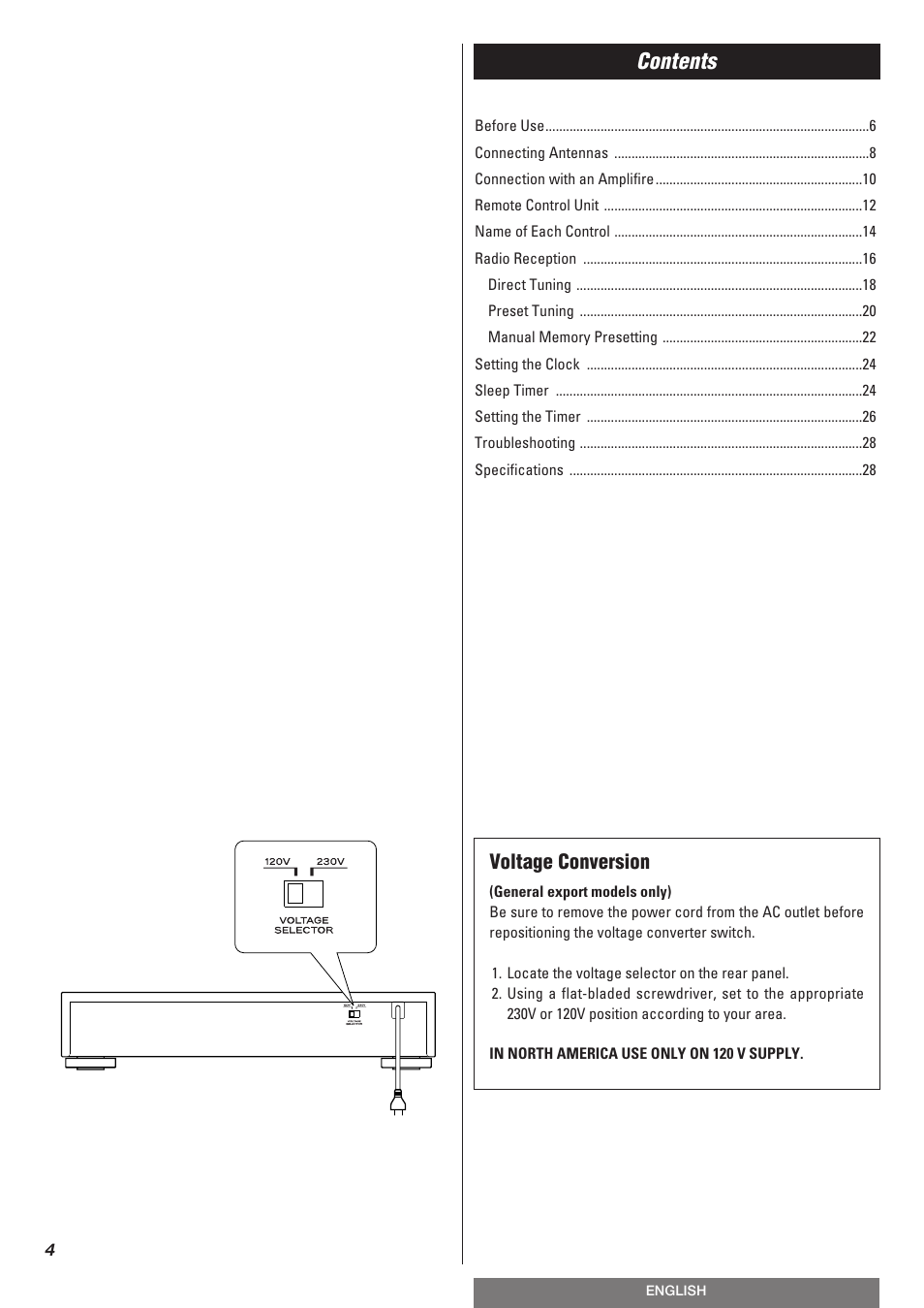 Teac T-R670AM User Manual | Page 4 / 32