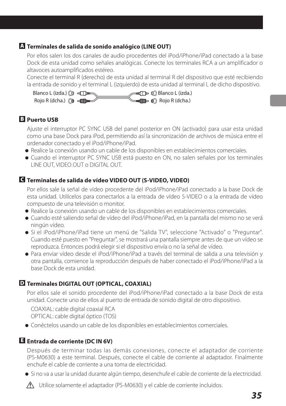 Teac DS-H01DIGITAL DOCKING STATION 3D0806920B User Manual | Page 35 / 48