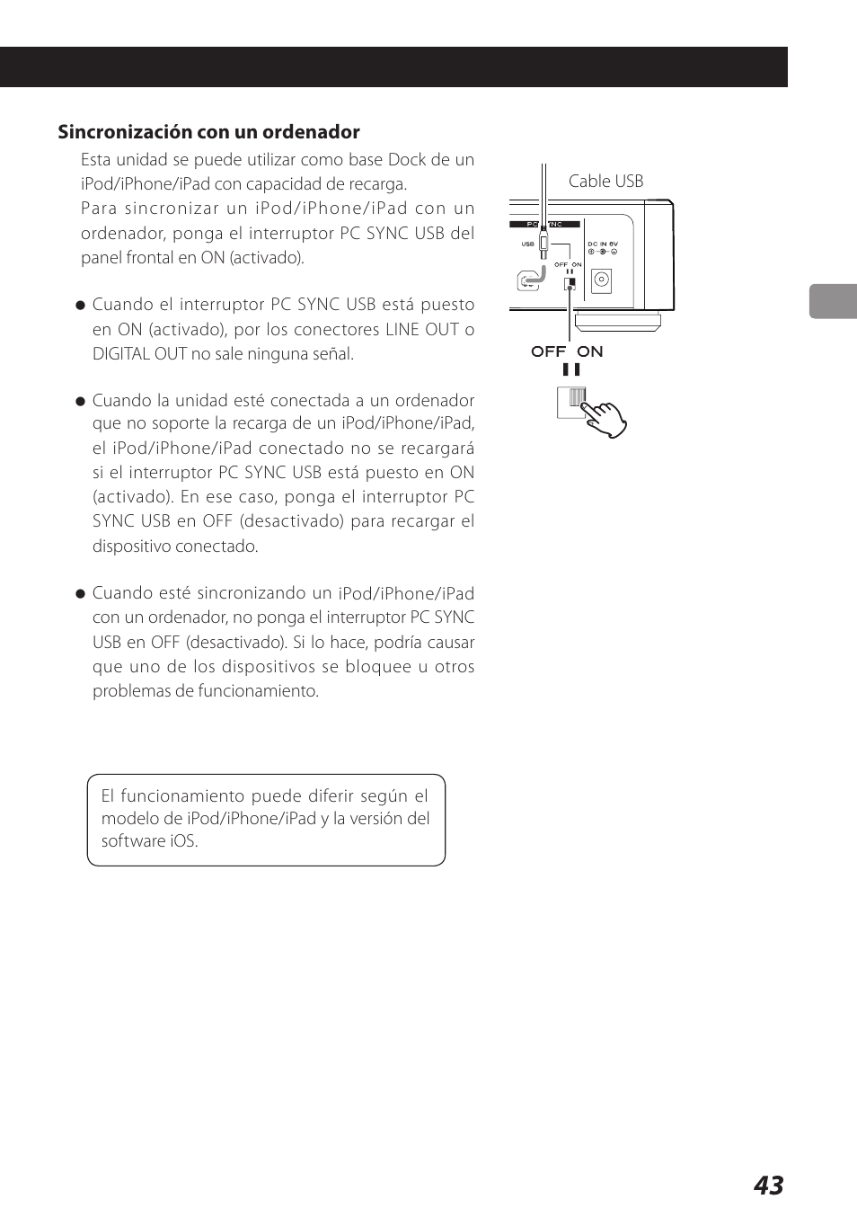 Teac DS-H01DIGITAL DOCKING STATION 3D0806920B User Manual | Page 43 / 48