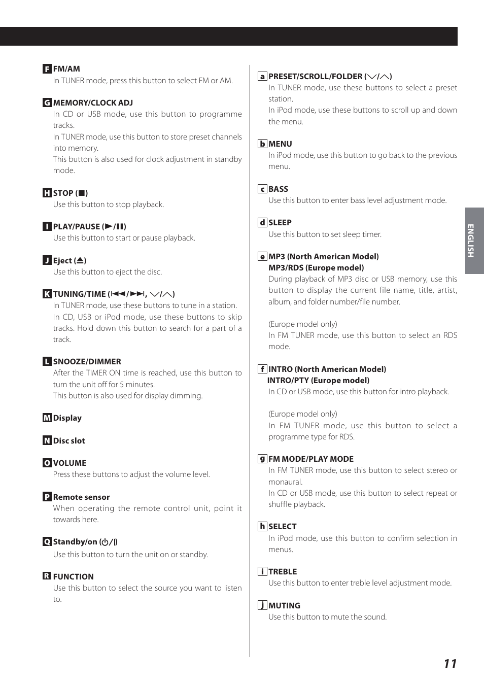 Teac SR-L280i User Manual | Page 11 / 100