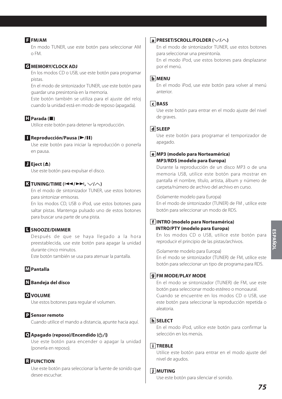 Teac SR-L280i User Manual | Page 75 / 100