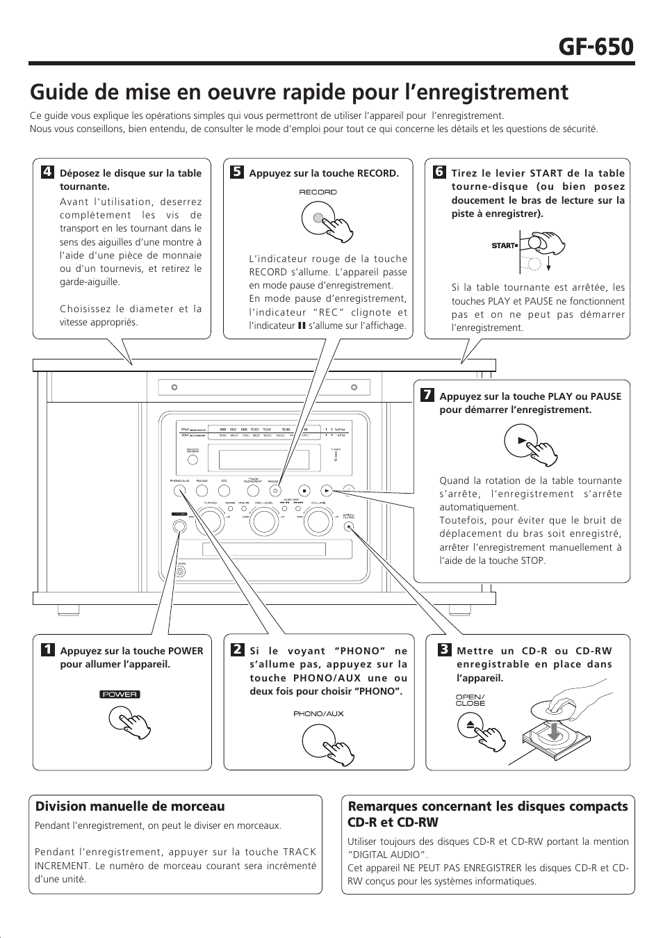 Gf-650 | Teac GF-650 User Manual | Page 2 / 3