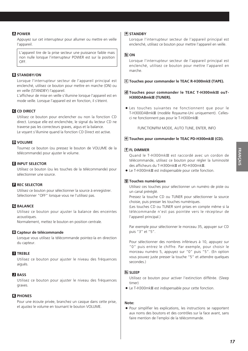 Teac A-H300mkIII User Manual | Page 17 / 28