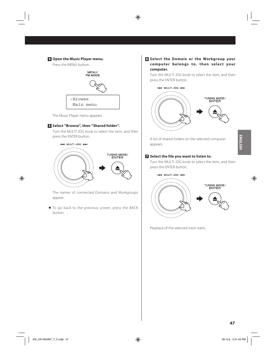 Teac CR-H500NT User Manual | Page 47 / 55