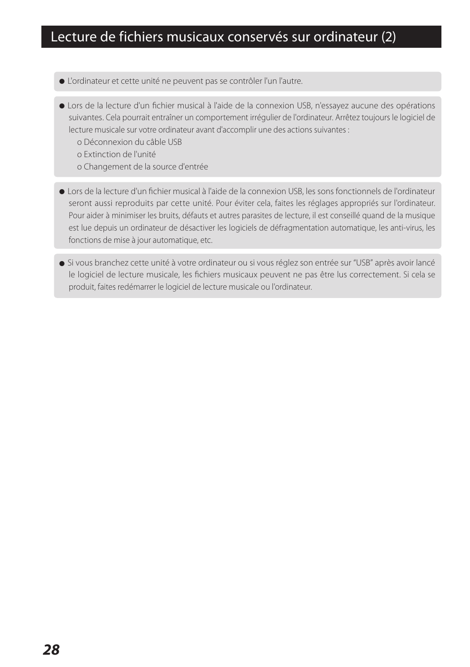 Teac USB DAC Integrated Amplifier A-H01 User Manual | Page 28 / 48