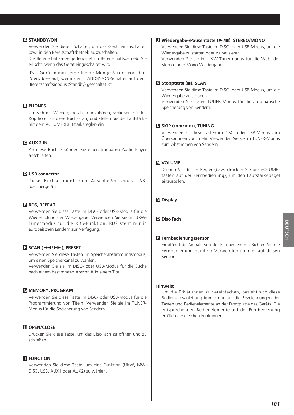 Teac DR-H300 User Manual | Page 101 / 136