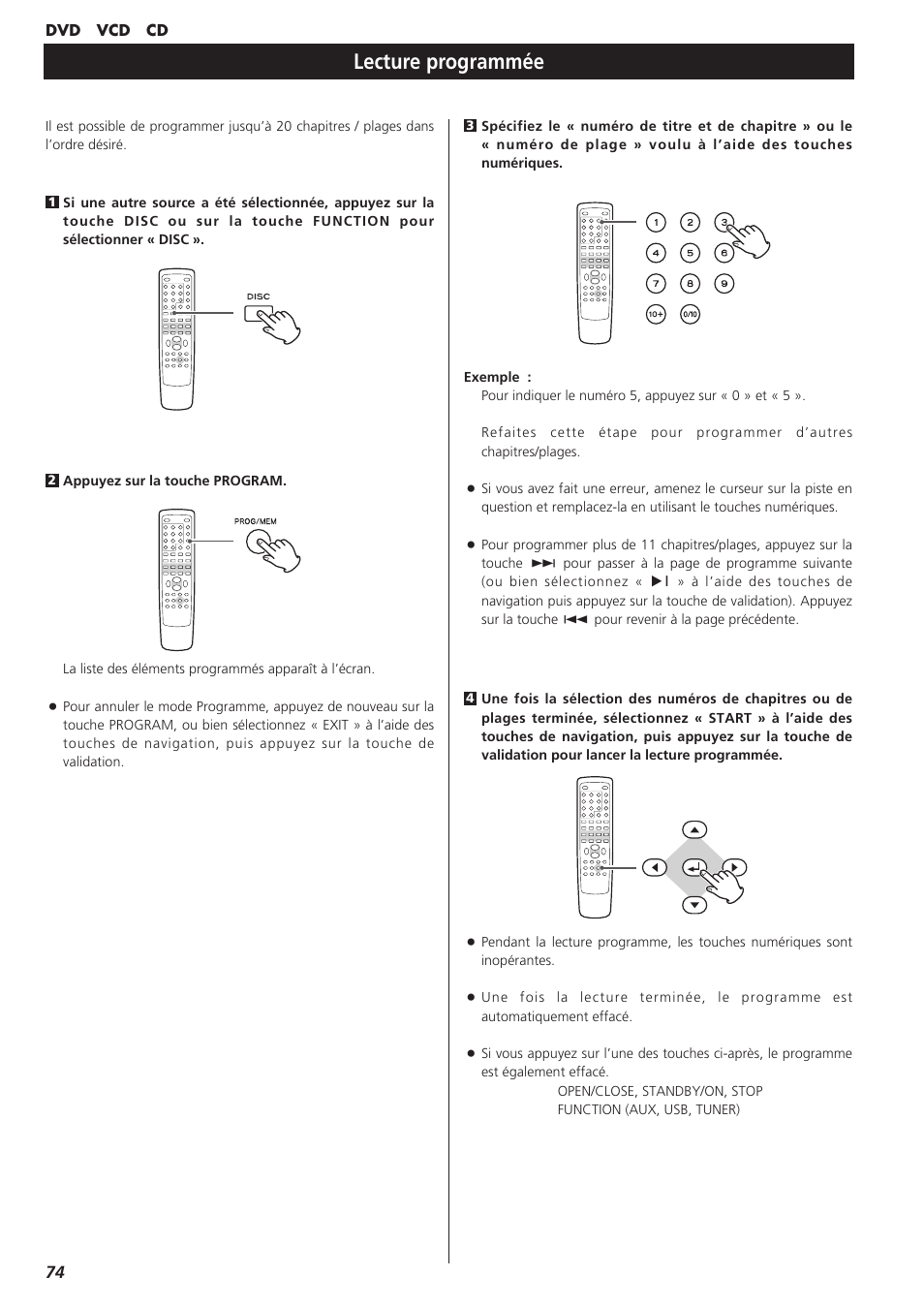 Lecture programmée | Teac DR-H300 User Manual | Page 74 / 136