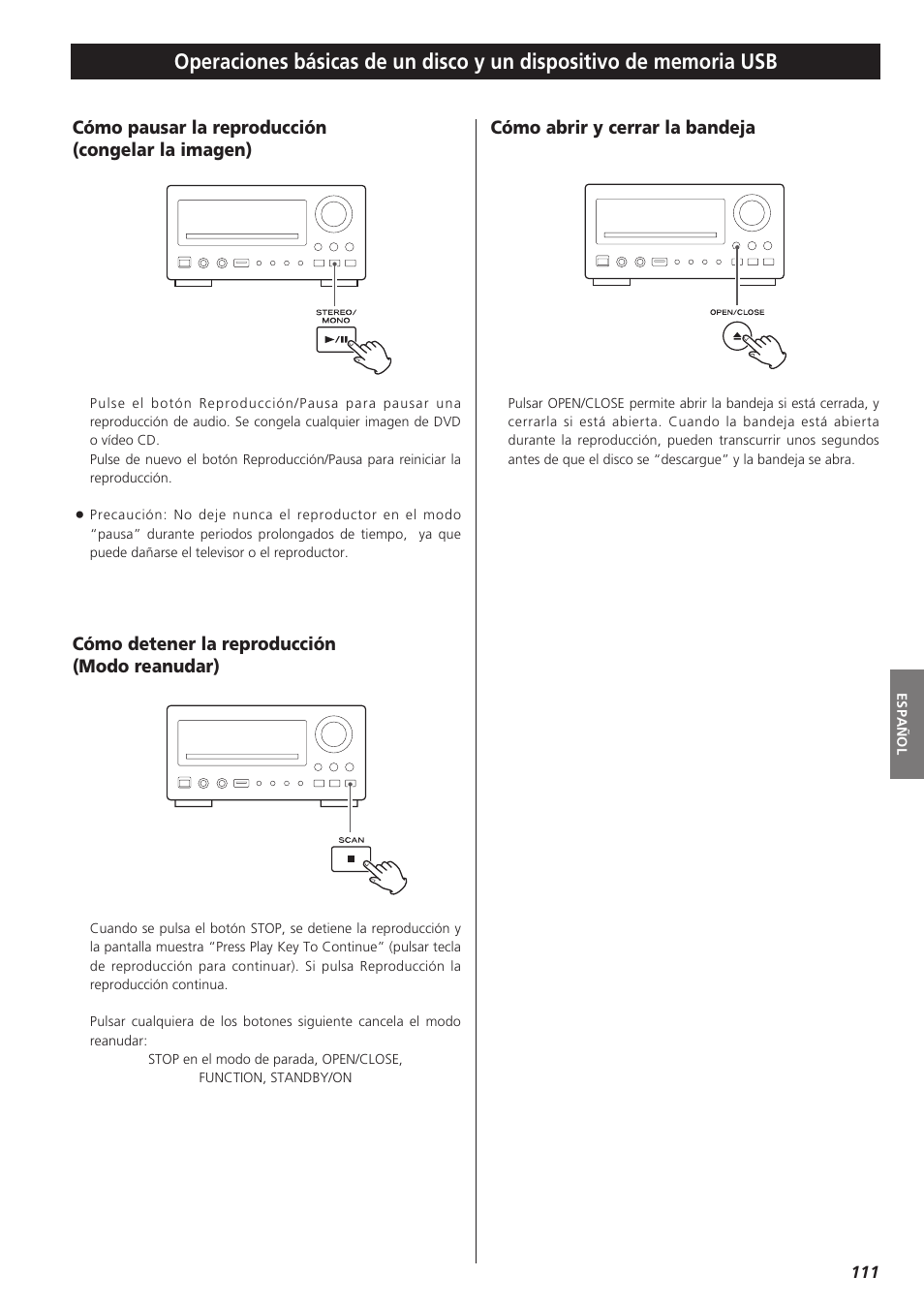 Teac DVD Receiver DR-H300 User Manual | Page 111 / 136