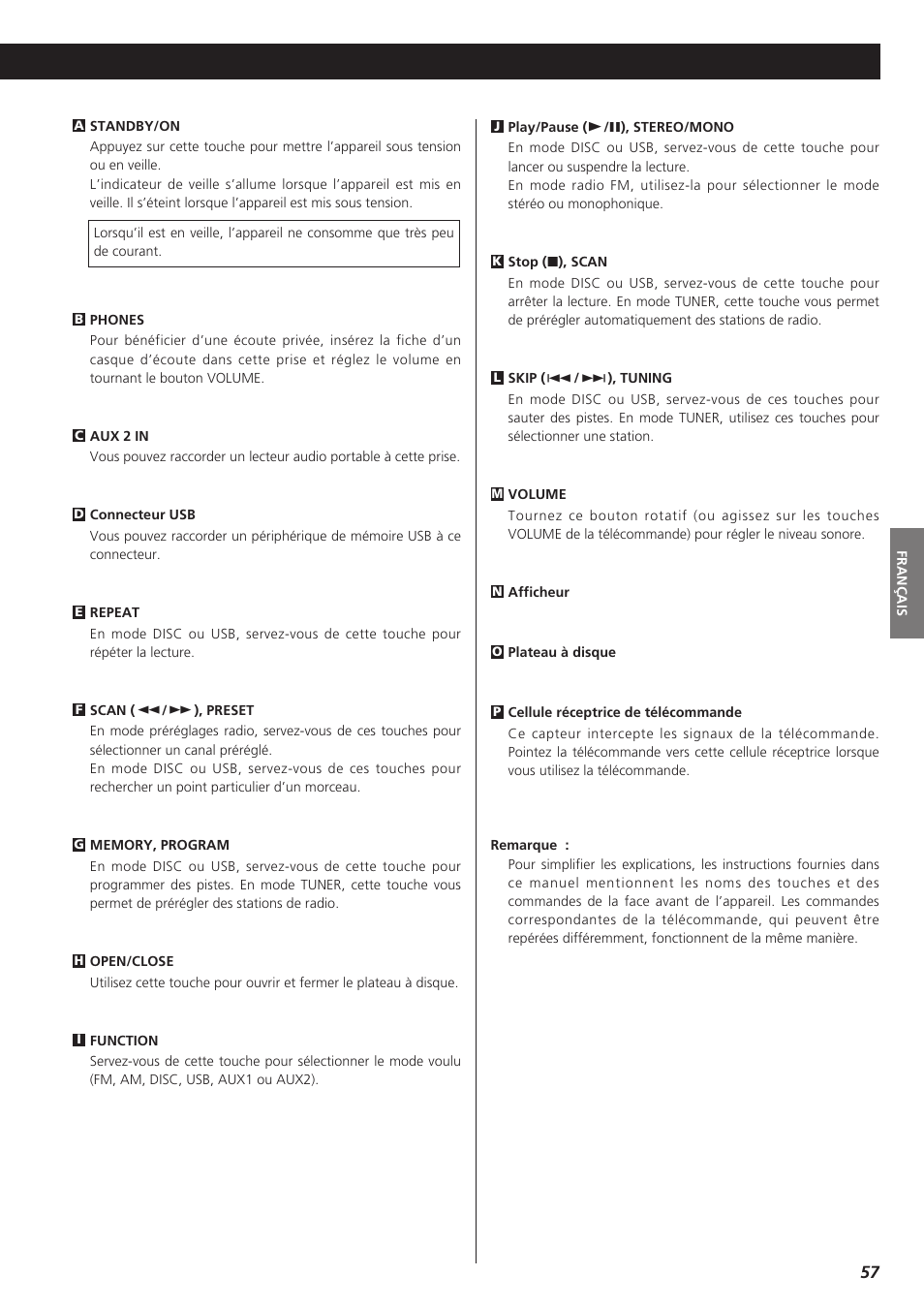 Teac DVD Receiver DR-H300 User Manual | Page 57 / 136