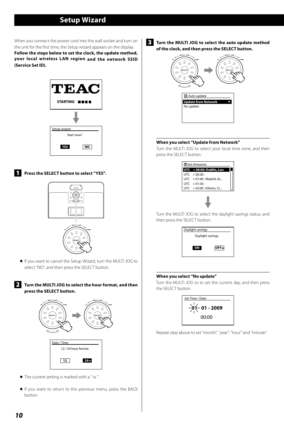 Setup wizard | Teac R4-INT User Manual | Page 10 / 36