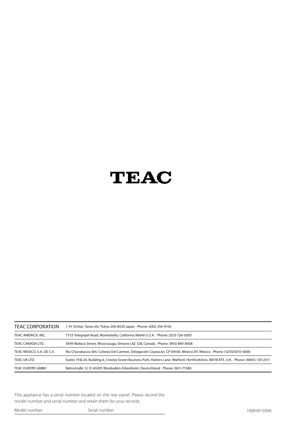 Teac R4-INT User Manual | Page 36 / 36