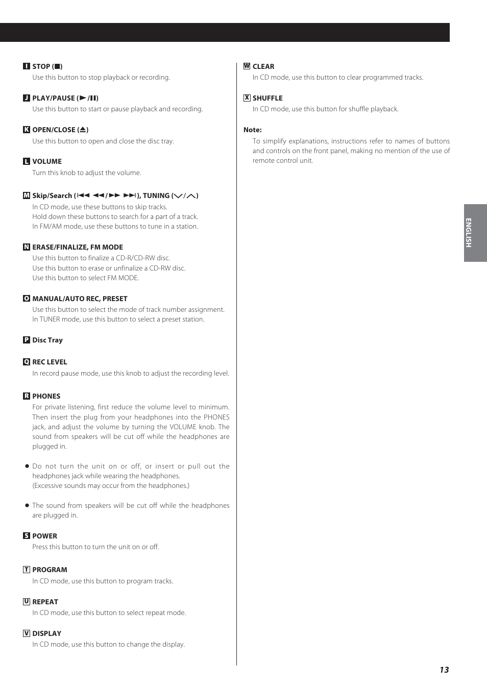 Teac GF-550 User Manual | Page 13 / 96