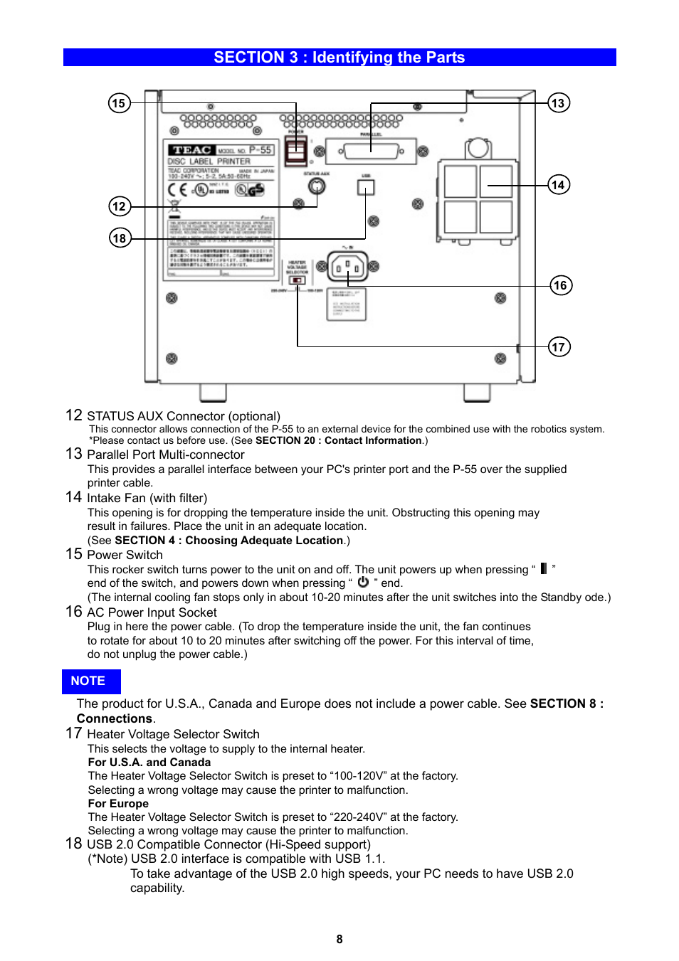 MF Digital Teaс P-55 User Manual | Page 8 / 58