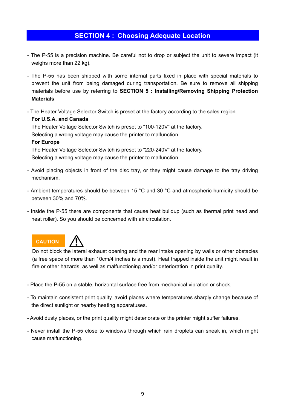 MF Digital Teaс P-55 User Manual | Page 9 / 58