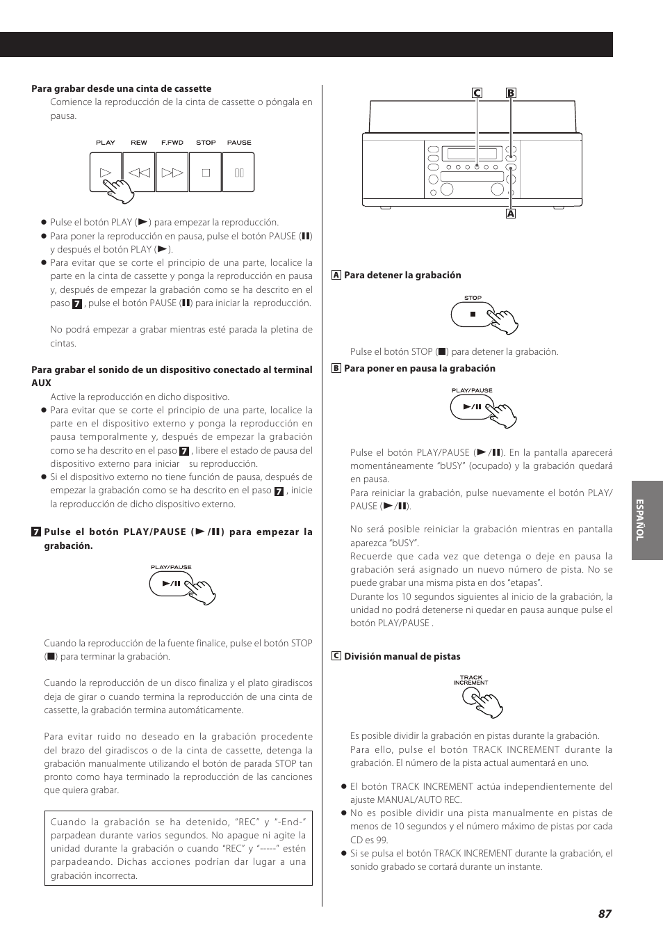 Teac LPR500 User Manual | Page 87 / 96