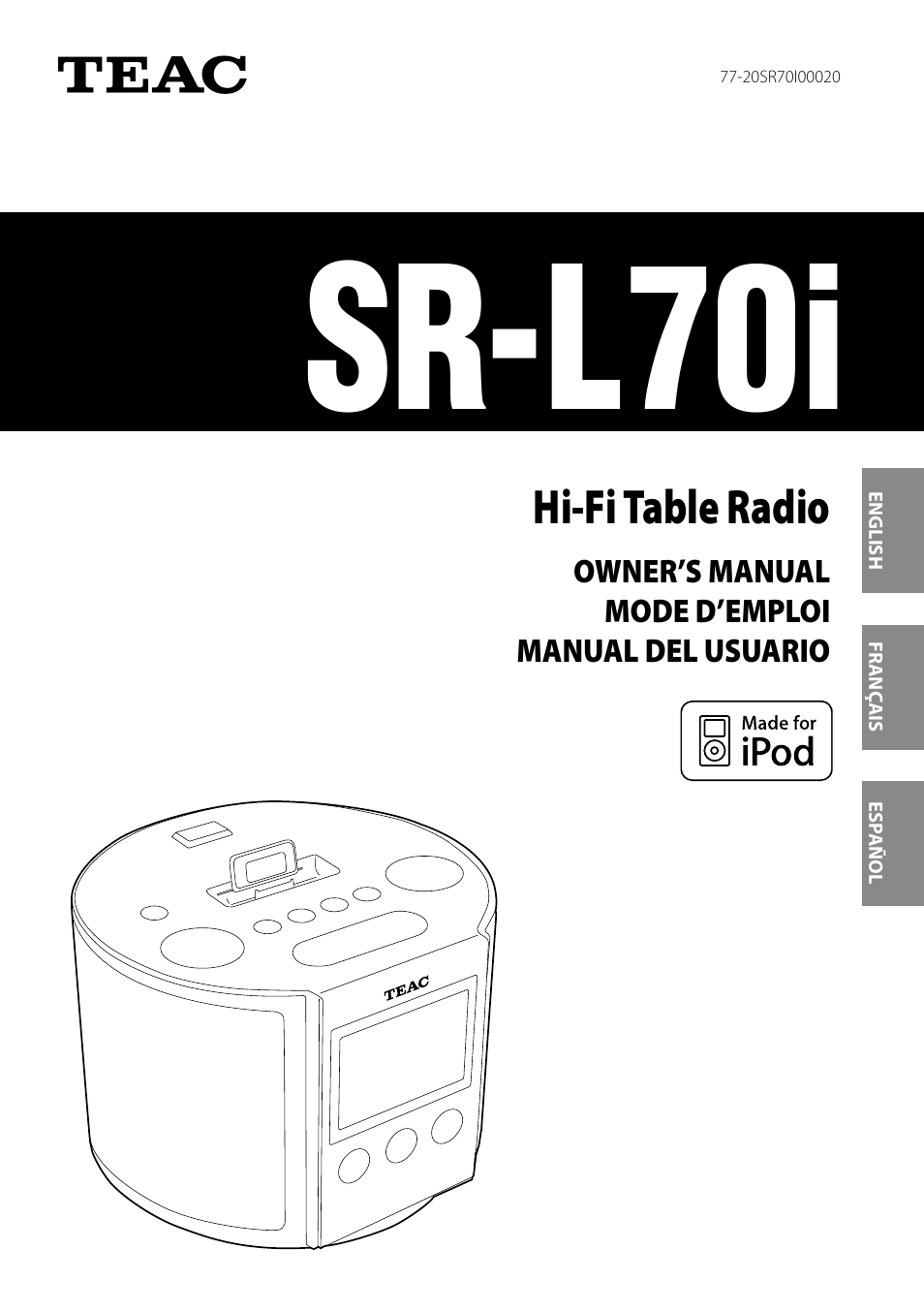 Teac SR-L70i User Manual | 72 pages