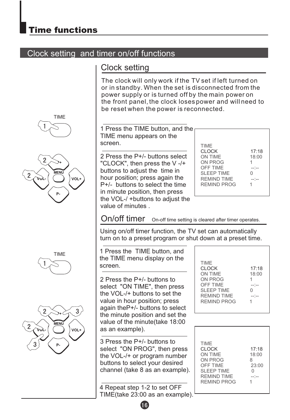 On/off timer | Teac DVTV5190F User Manual | Page 19 / 39