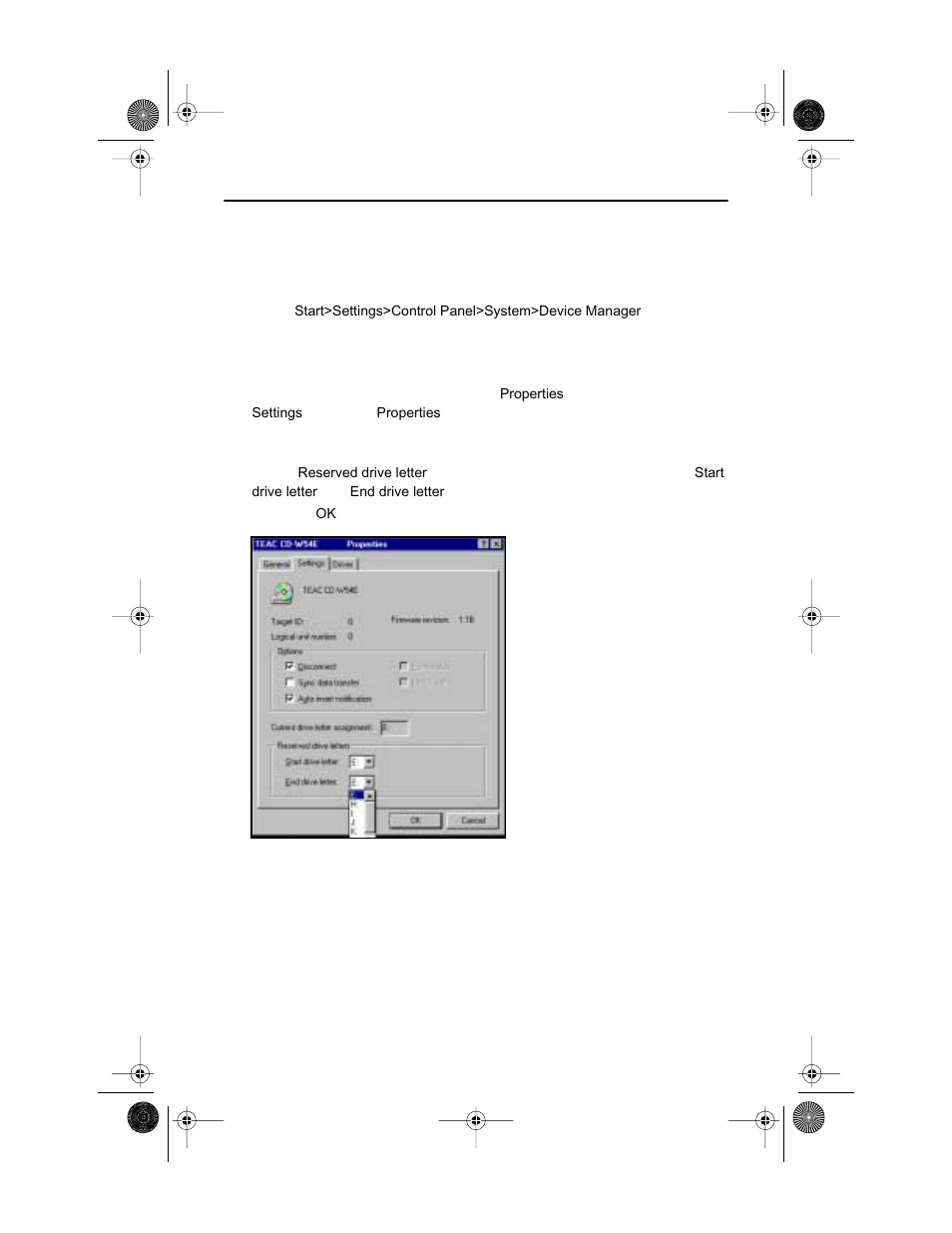 Drive letter allocation | Teac E24E User Manual | Page 25 / 74