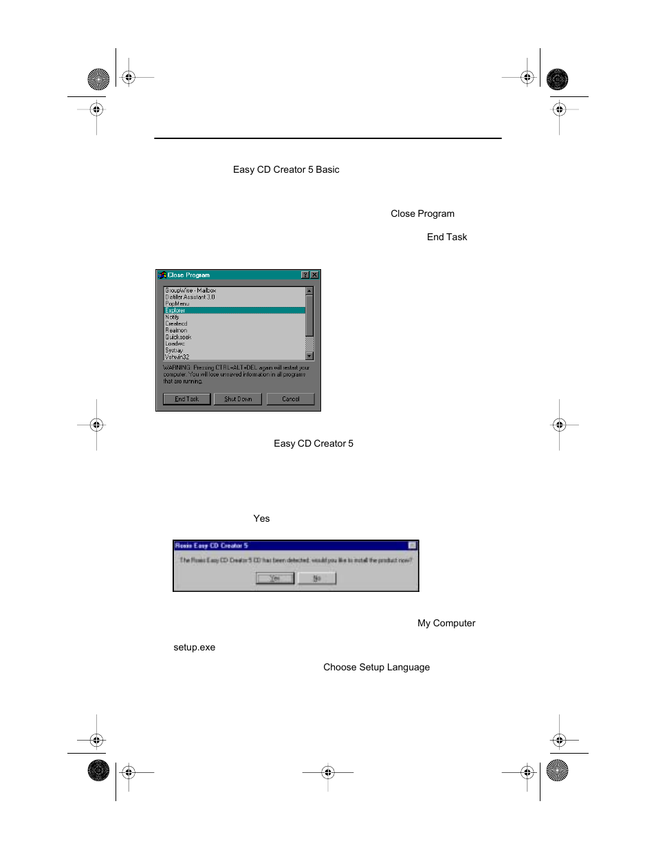 Installing easy cd creator 5 software | Teac E24E User Manual | Page 44 / 74