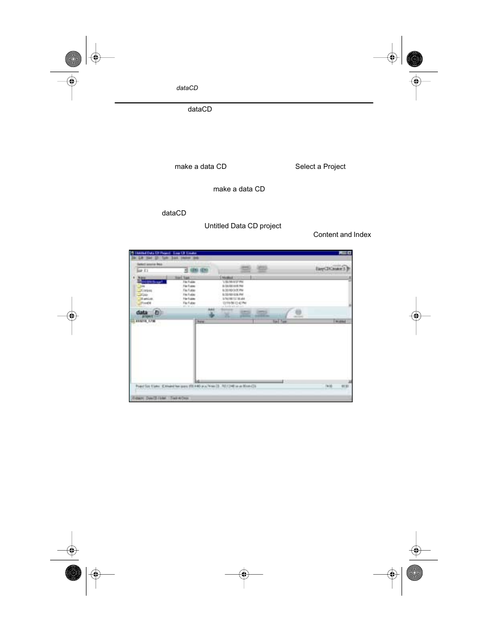 Creating archive cds (datacd button), Creating archive cds | Teac E24E User Manual | Page 54 / 74