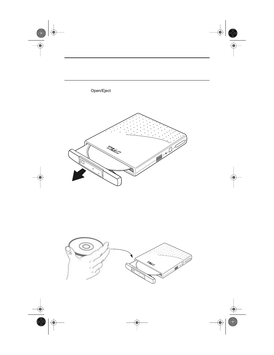 Loading and ejecting discs, Loading a disc | Teac E24E User Manual | Page 70 / 74