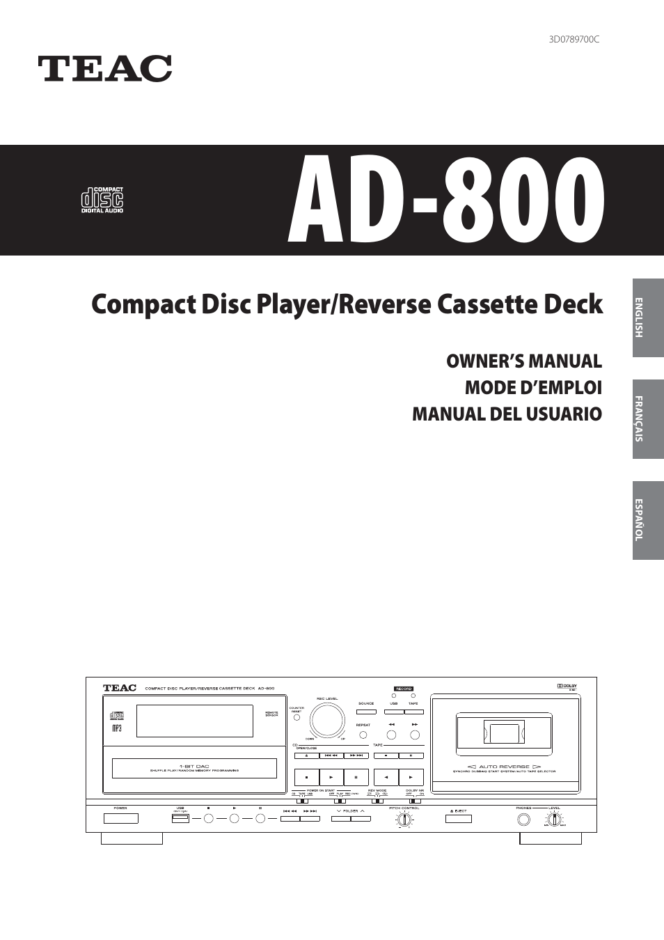 Teac AD-800 User Manual | 112 pages