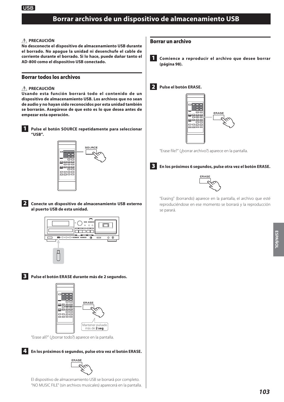 Teac AD-800 User Manual | Page 103 / 112