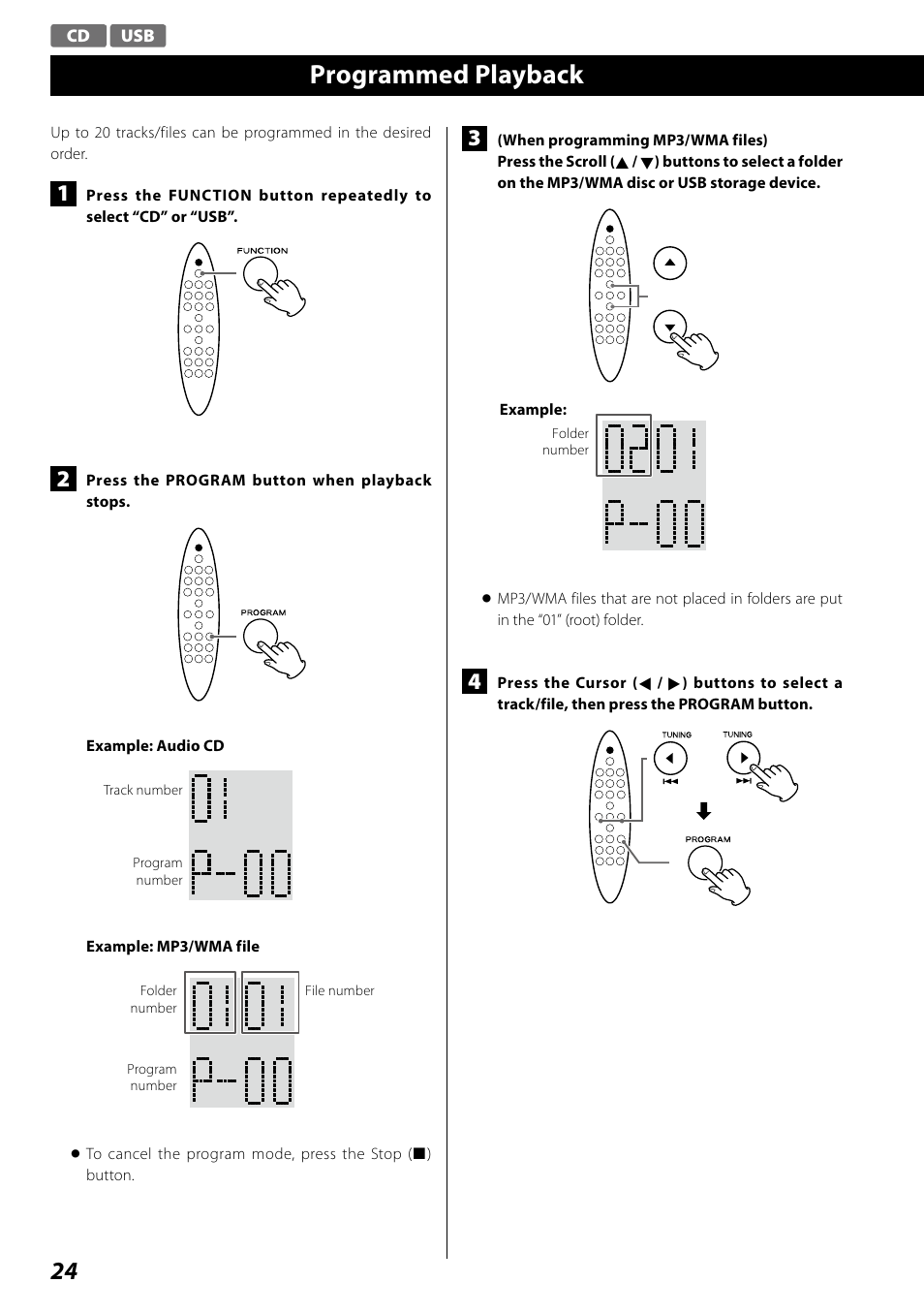 Programmed playback | Teac SR-100I User Manual | Page 24 / 96