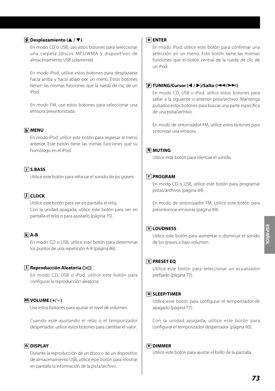 Teac SR-100I User Manual | Page 73 / 96