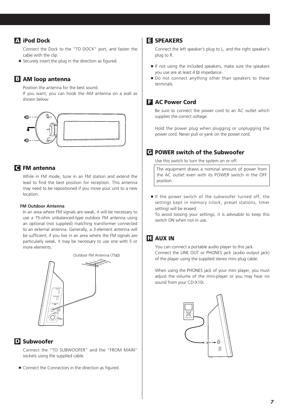 Teac CDX10I User Manual | Page 7 / 28