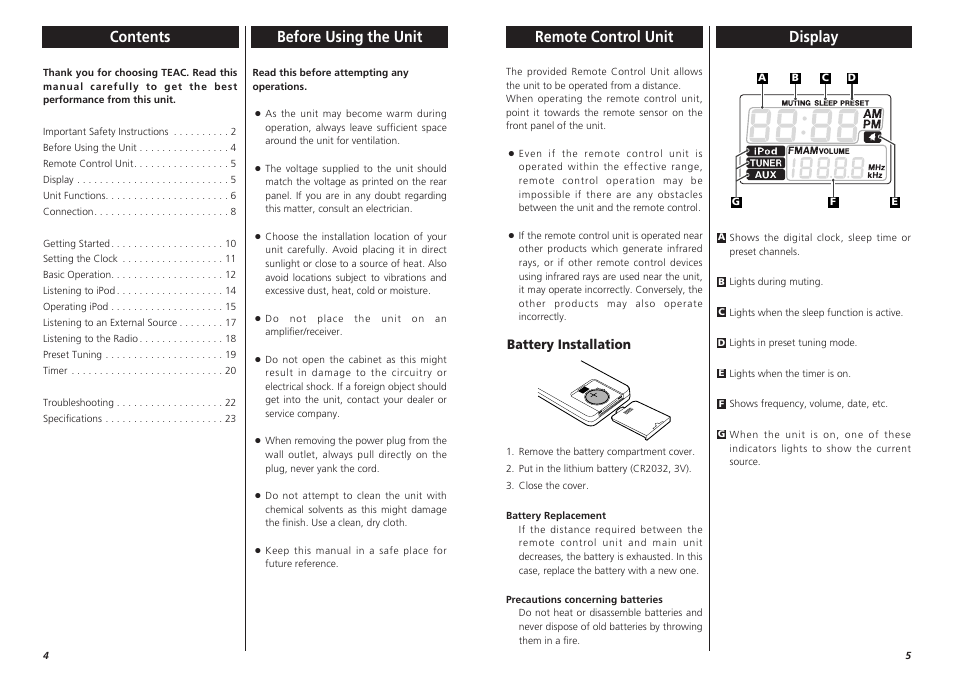 Teac 1006.MA-1087A User Manual | Page 3 / 12