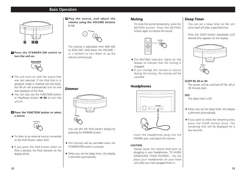 Basic operation | Teac 1006.MA-1087A User Manual | Page 7 / 12