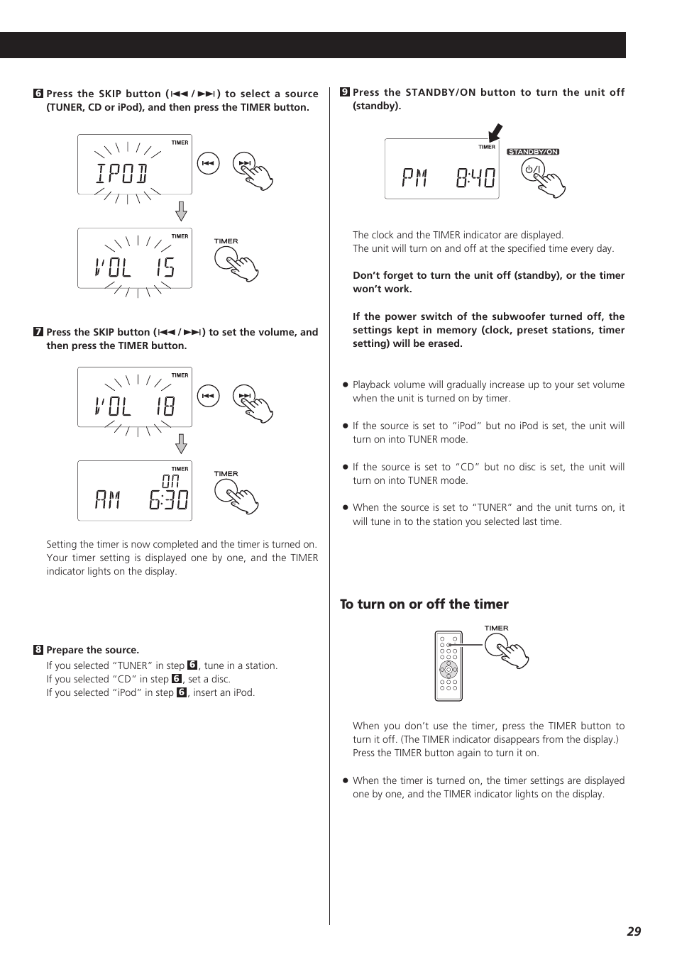 Teac TD-X250I User Manual | Page 29 / 32