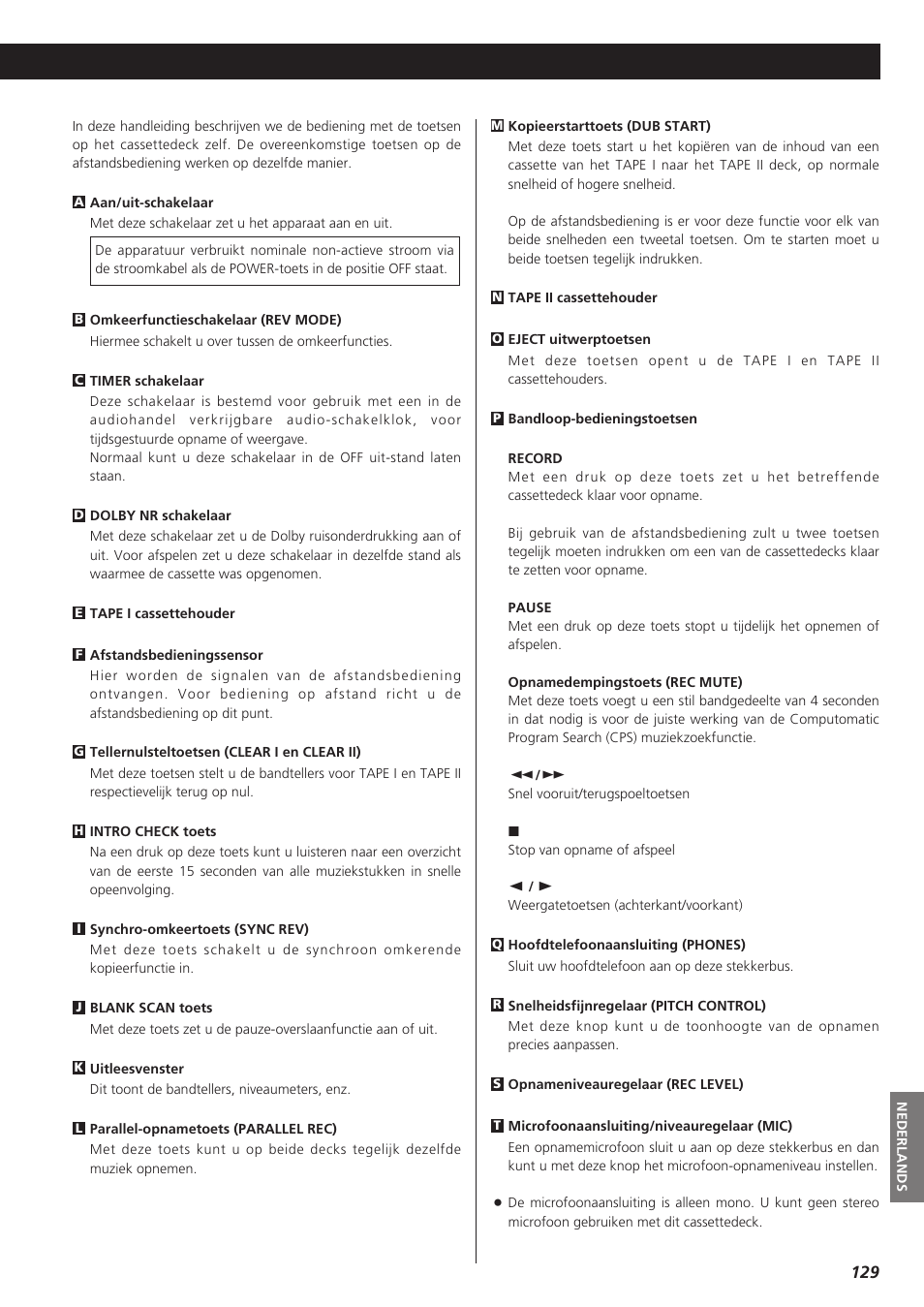 Teac W-865R User Manual | Page 129 / 148