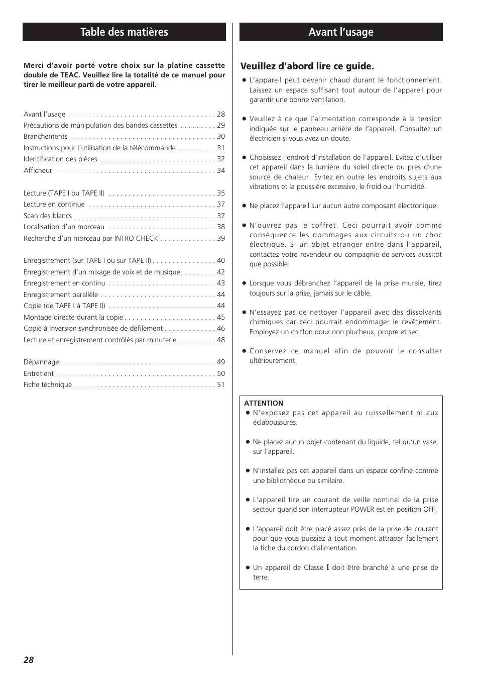 Teac W-865R User Manual | Page 28 / 148