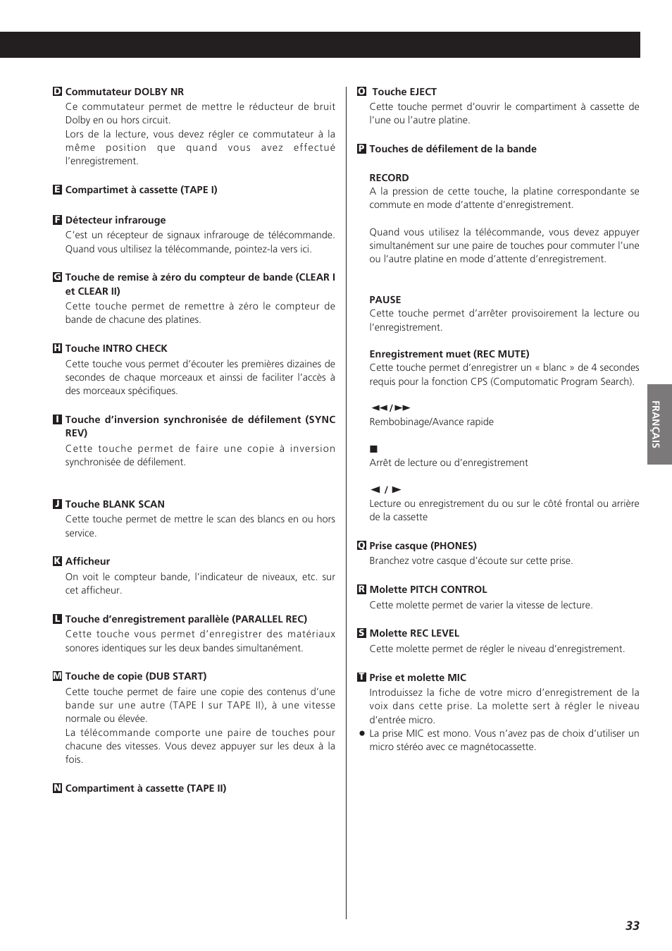 Teac W-865R User Manual | Page 33 / 148