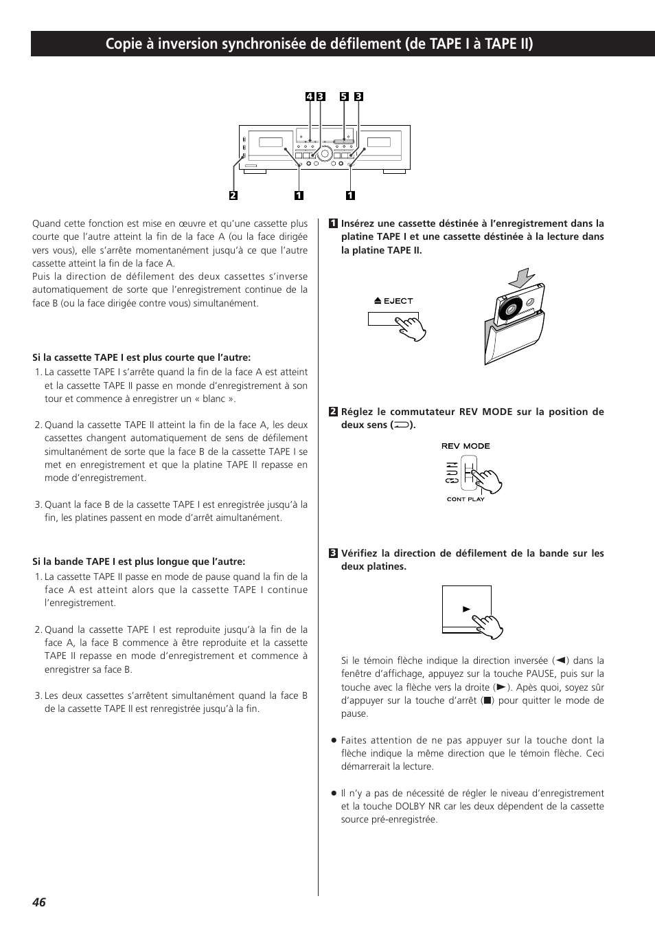 Teac W-865R User Manual | Page 46 / 148