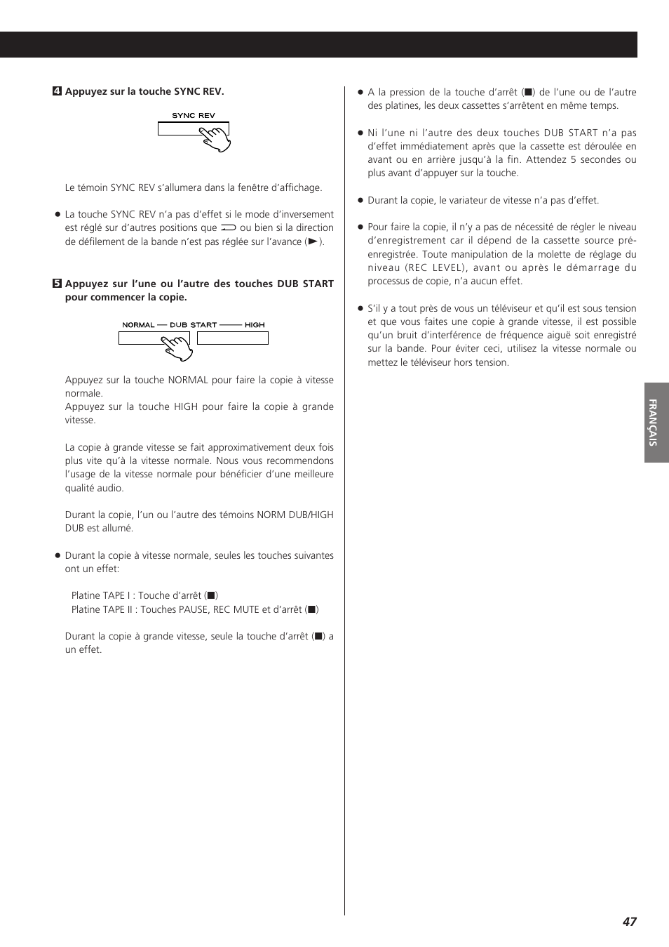Teac W-865R User Manual | Page 47 / 148