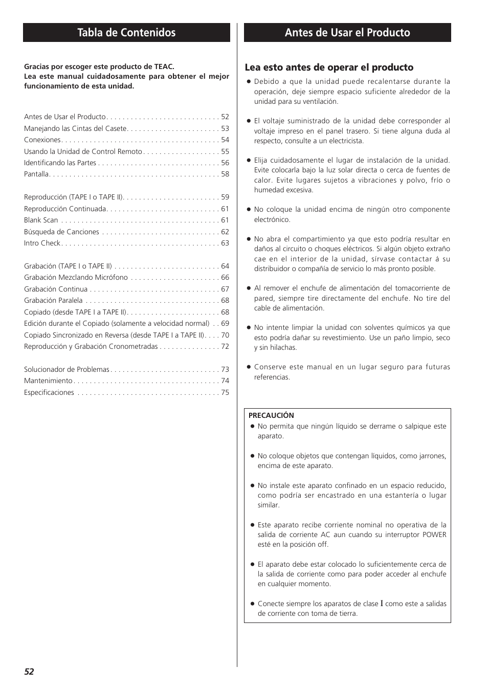 Teac W-865R User Manual | Page 52 / 148