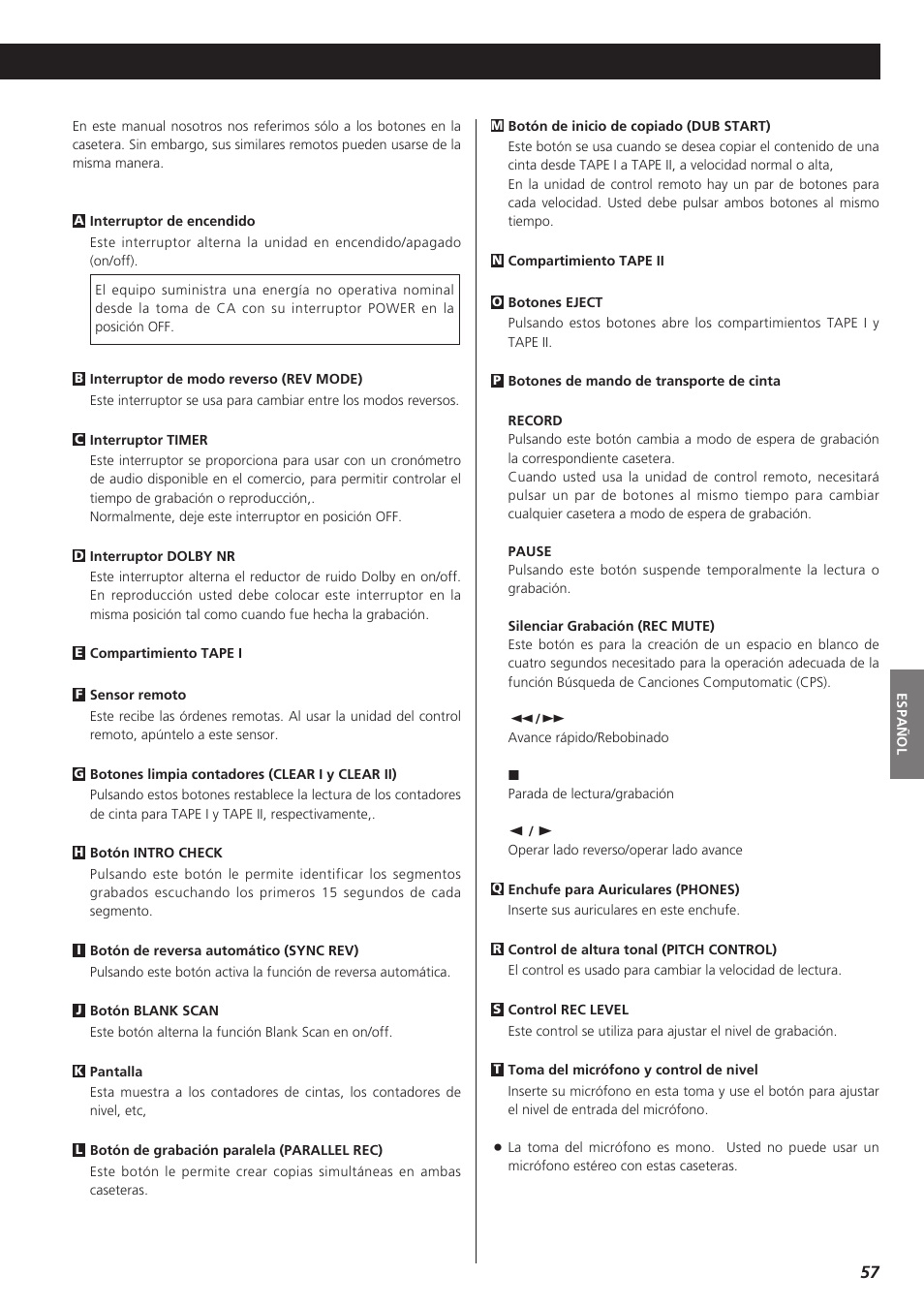 Teac W-865R User Manual | Page 57 / 148