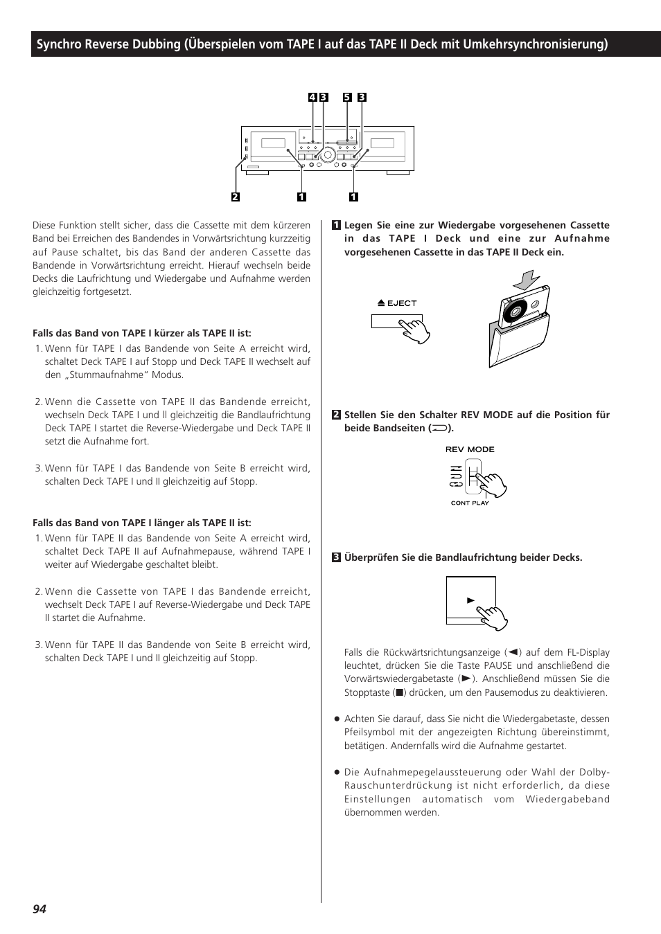 Teac W-865R User Manual | Page 94 / 148