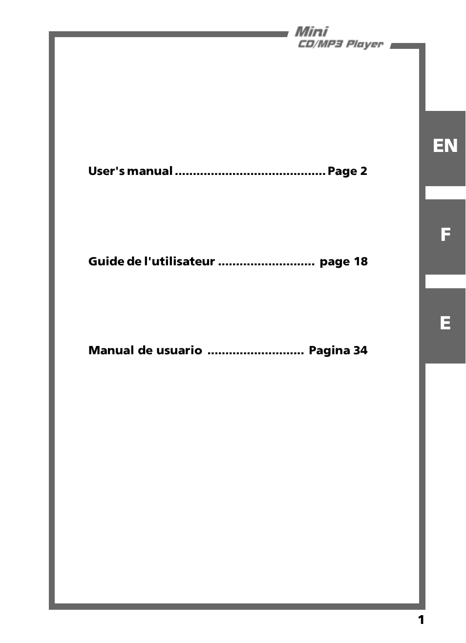 Teac Mini CD/MP3 Player User Manual | 17 pages