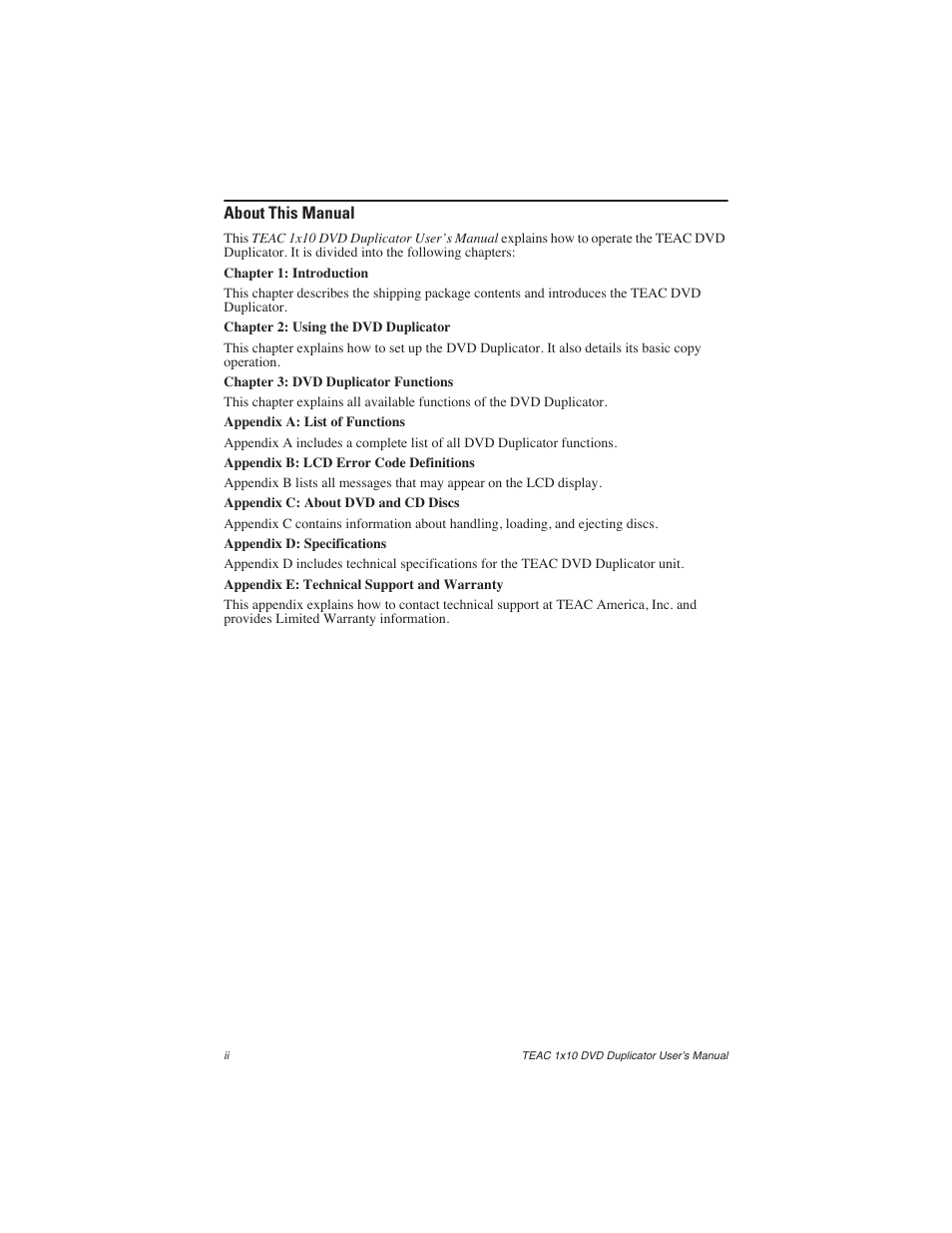 About this manual | Teac DVW-D110H User Manual | Page 4 / 34