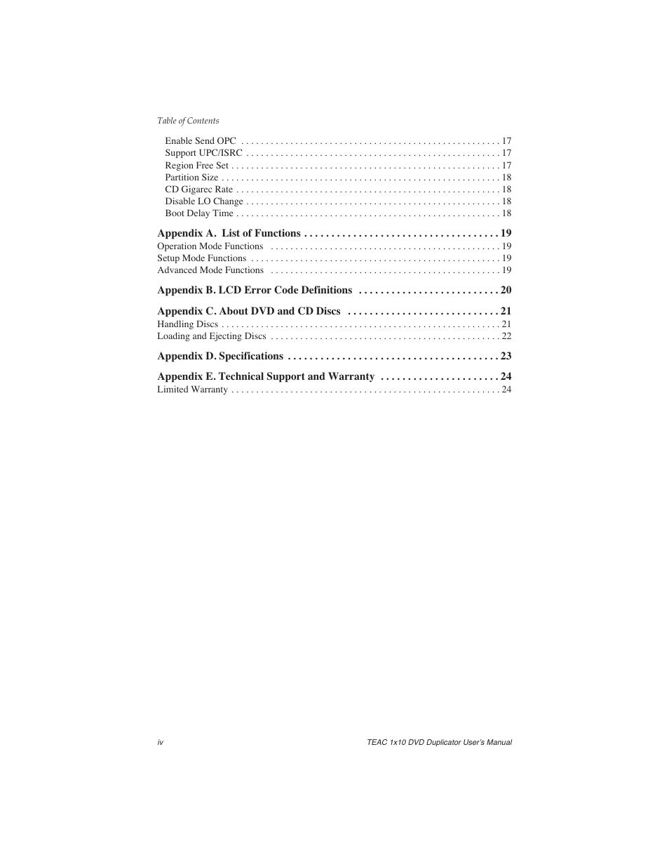 Teac DVW-D110H User Manual | Page 6 / 34