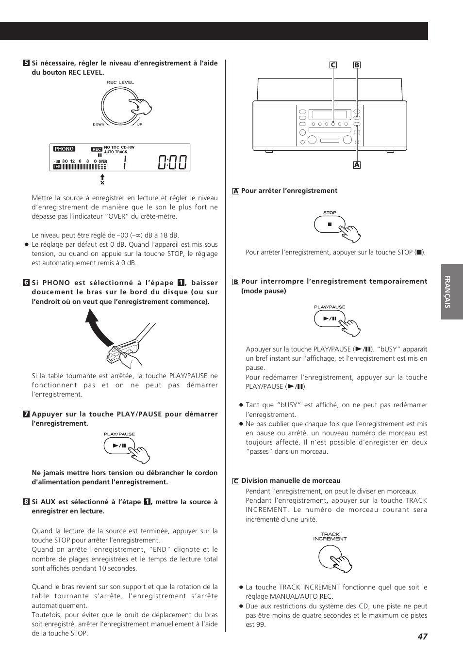 Teac LPR400 User Manual | Page 47 / 76