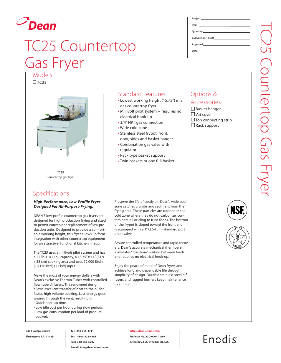 Teac TC25 User Manual | 2 pages