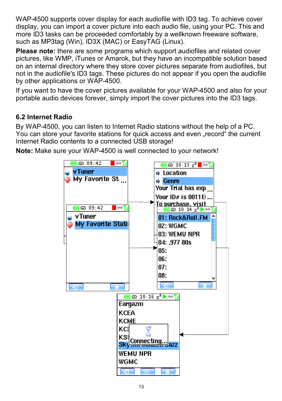 2 internet radio | Teac WAP-4500 User Manual | Page 13 / 31