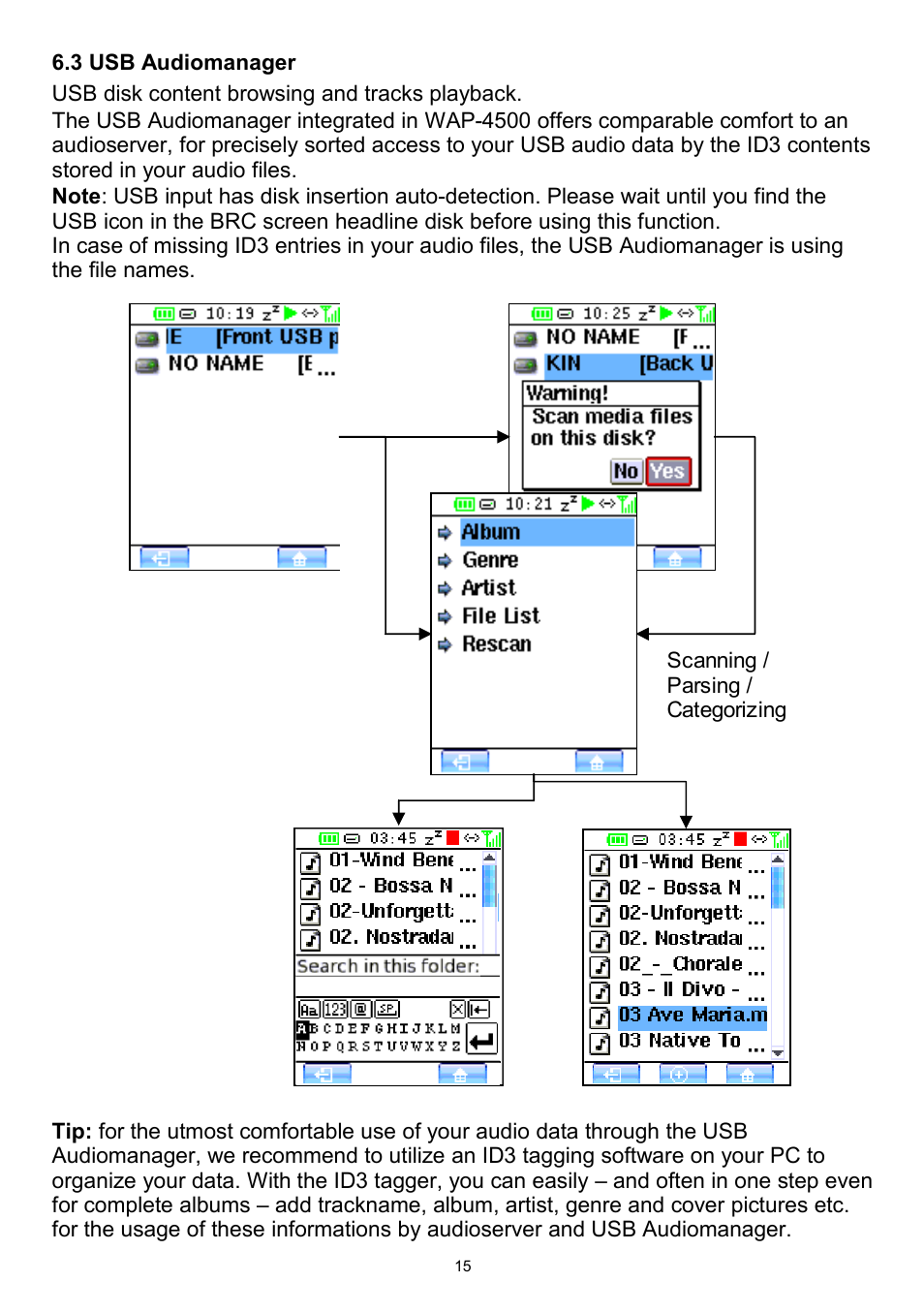 3 usb audiomanager | Teac WAP-4500 User Manual | Page 15 / 31