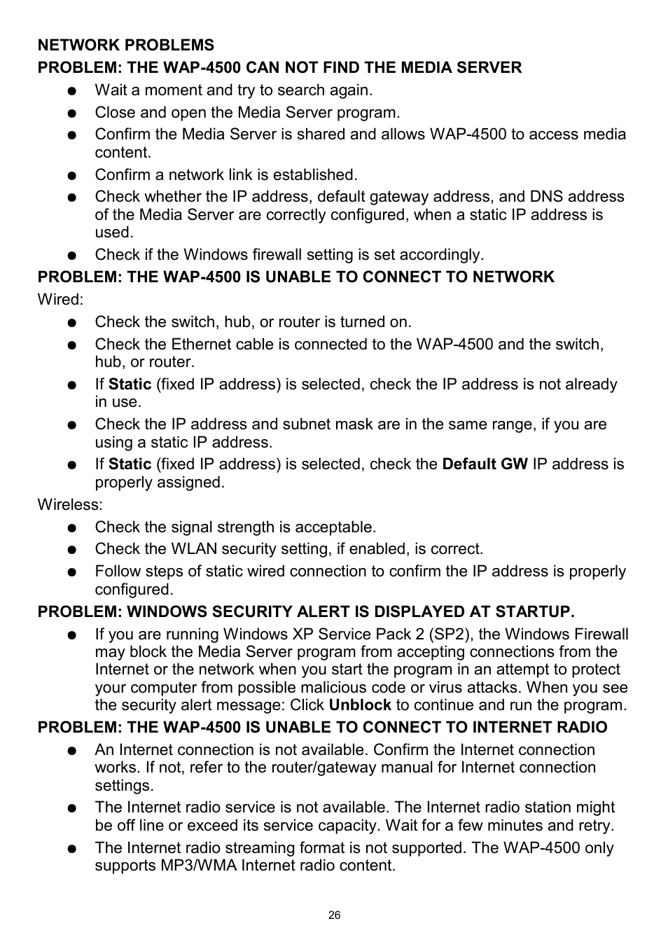 Teac WAP-4500 User Manual | Page 26 / 31