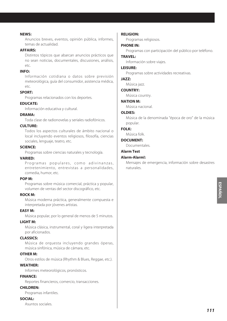 Teac CD Receiver CR-H238i User Manual | Page 111 / 118